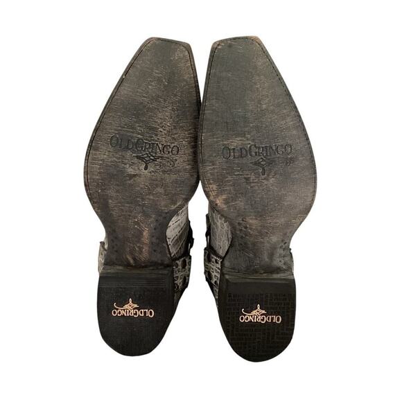 Old Gringo Aria Plain Harbor Grey Harness Snip Toe Western Cowgirl Boot 7.5 B - Picture 13 of 14
